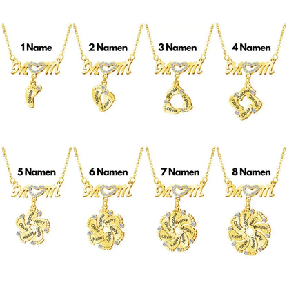 Personalisierte MOM Halskette 8 Namen